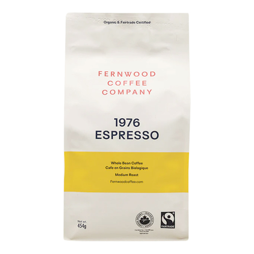 Fernwood Coffee Company Organic Whole Bean Coffee Fairtrade 1976 Espresso