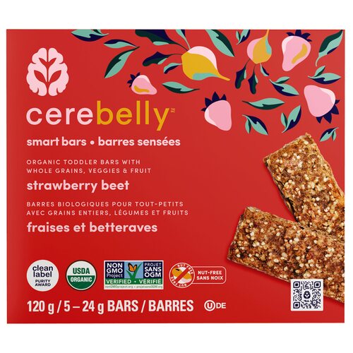 Cerebelly Organic Smart Bar Strawberry Beet