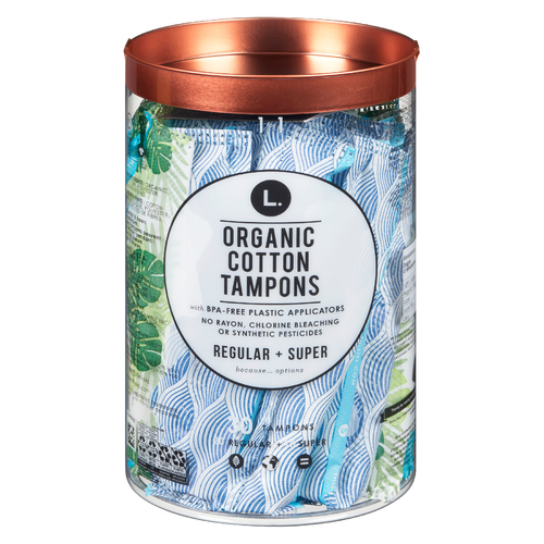 L. L. Organic Cotton Tampons Mixed Size Regular & Super