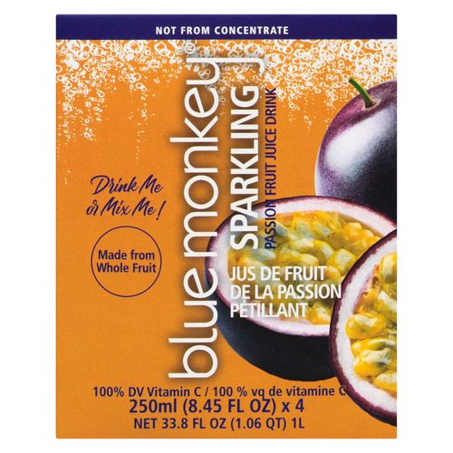 Blue Monkey Sparkling Juice Passion Fruit