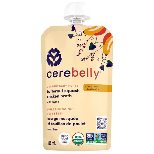 Cerebelly Organic Baby Puree, Butternut Squash Chicken Broth With Thyme