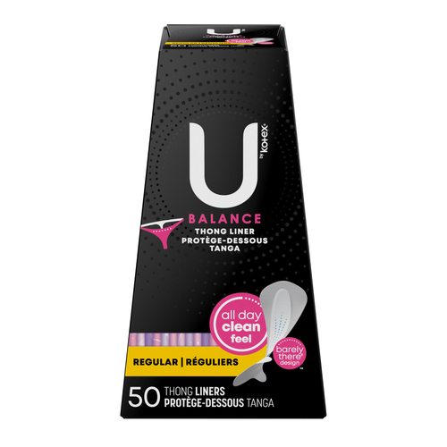U by Kotex Barely There Thong Liners Regular Absorbency