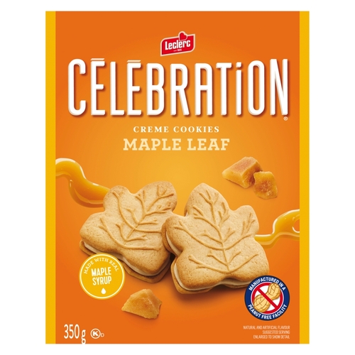 Leclerc Célébration Peanut Free Cookies Maple Leaf