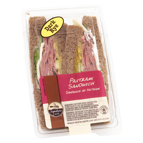 Dark Rye Pastrami Sandwich