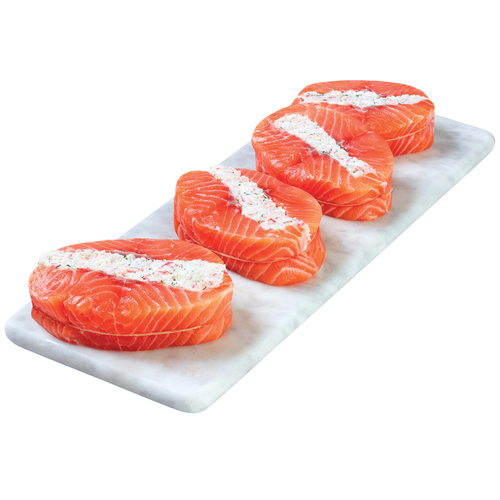 Atlantic Salmon Seafood Shrimp And Imitation Crab Roast