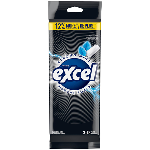 Excel Sugar Free Chewing Gum Strong Mint