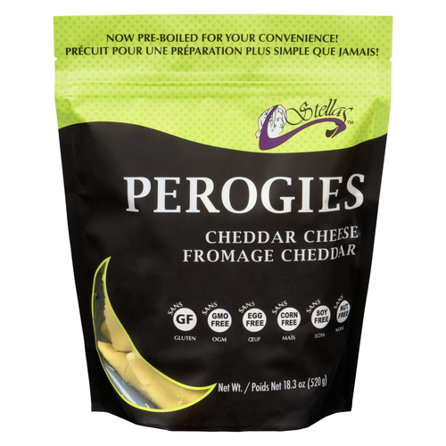 Stellas Gluten-Free Frozen Perogies Cheddar Potato
