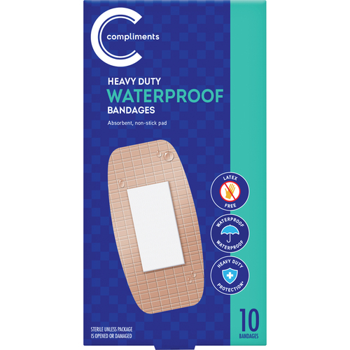 Compliments Waterproof Bandages Heavy Duty