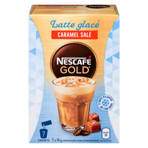 Buy Nescafe Gold Instant Coffee Iced Latte Salted Caramel 7 x 14 g