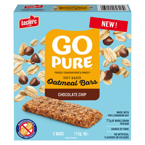 Buy Go Pure Soft Baked Oatmeal Bars Chocolate Chip 175 g | FreshCo