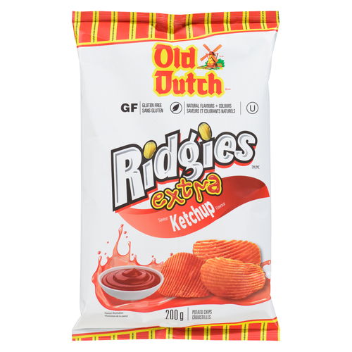 Old Dutch Gluten-Free Ridgies Potato Chips Extra Ketchup