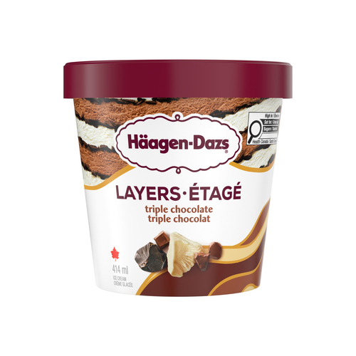 Buy Haagen-Dazs Ice Cream Layers Triple Chocolate 414 ml | Foodland