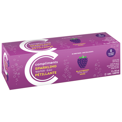 Compliments Sparkling Water Blackberry