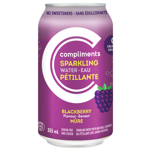 Compliments Blackberry Sparkling Water