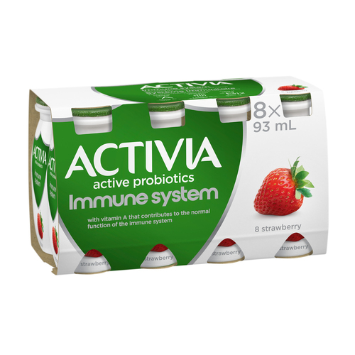 Activia Immune System Probiotic Drinkable Yogurt Strawberry