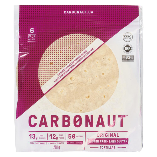 Carbonaut Gluten Free Low Carb Tortillas