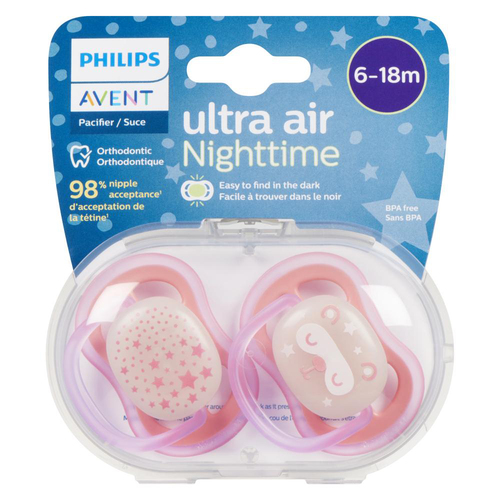 Philips Avent Ultra Air Night Pacifier 6-18 Months