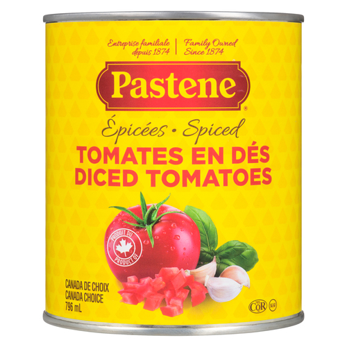 Pastene Ready Diced Tomatoes Spiced