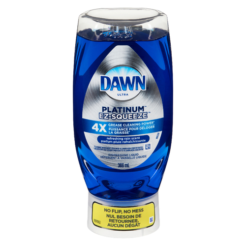 Dawn EZ-Squeeze Platinum Dishwashing Liquid Dish Soap, Refreshing Rain Scent