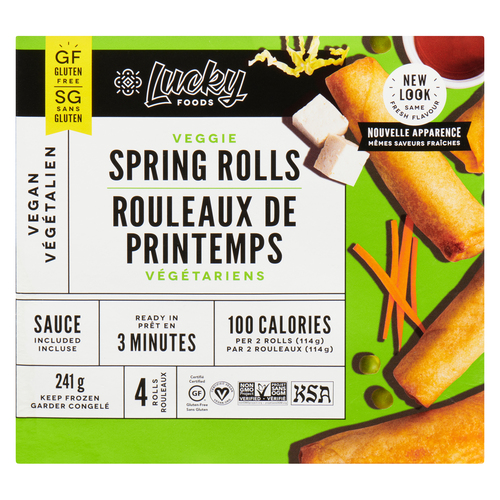 Lucky Gluten-Free Frozen Spring Rolls Veggie Original
