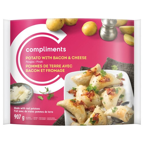 Compliments Frozen Perogies Potato With Bacon & Cheese 907 g