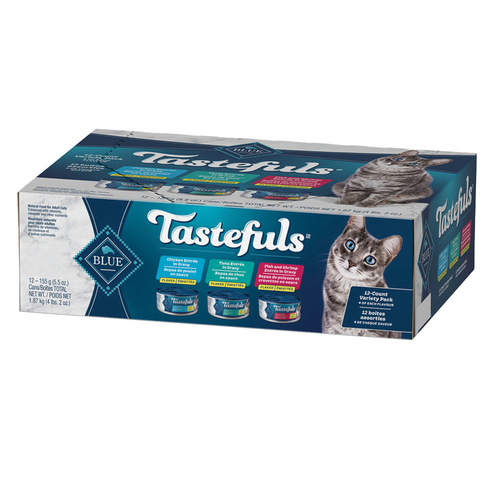 Blue Buffalo Tastefuls Flaked Wet Cat Food 3-Flavor Variety Pack