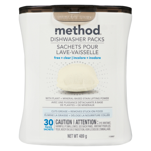 Method Dishwasher Detergent Packs Free & Clear
