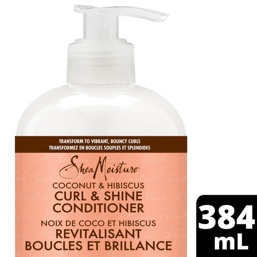 SheaMoisture Curl & Shine Conditioner For Thick Curly Hair Coconut & Hibiscus 384 ml