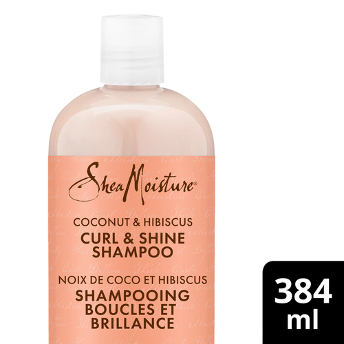 SheaMoisture Curl And Shine Shampoo For Thick Curly Hair Coconut & Hibiscus  384 ml