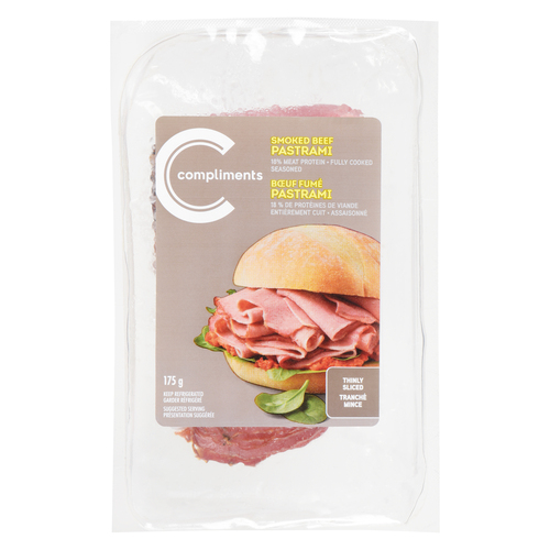 Compliments Smoked Beef Pastrami Thinly Sliced Meat