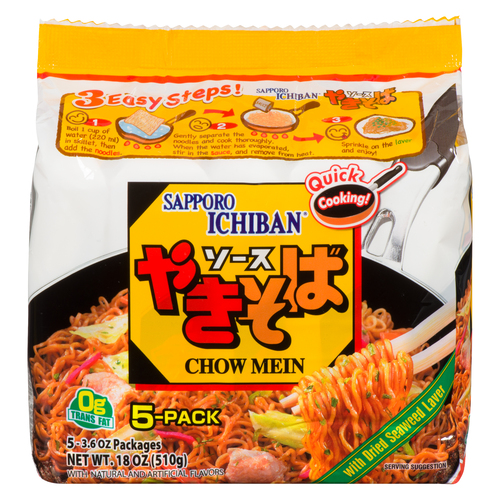 Sapporo Ichiban Chow Mein Instant Noodles