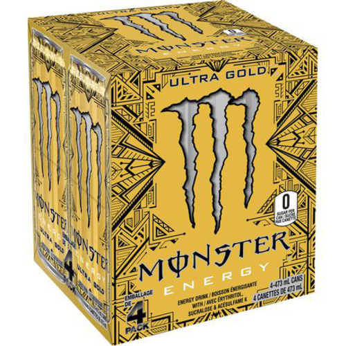 Buy Monster Energy Drink Zero Sugar Ultra Gold 4 x 473 ml (cans