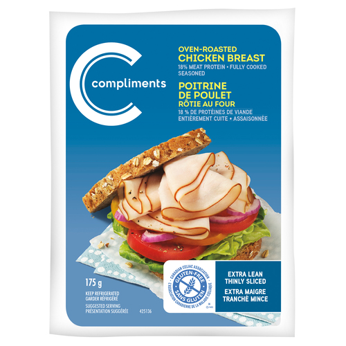 Compliments Oven-Roasted Chicken Breast Extremely Lean Sliced Meat