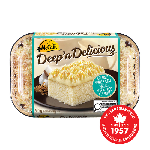 McCain Deep'n Delicious Frozen Cake Vanilla Coconut 510 g