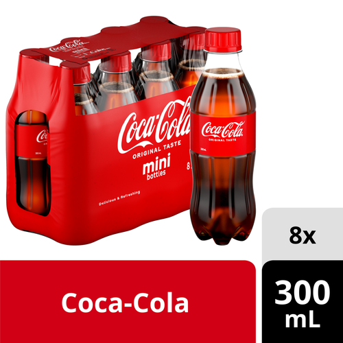 Buy Coca-Cola Soda 8 x 300 ml (bottles) | Foodland