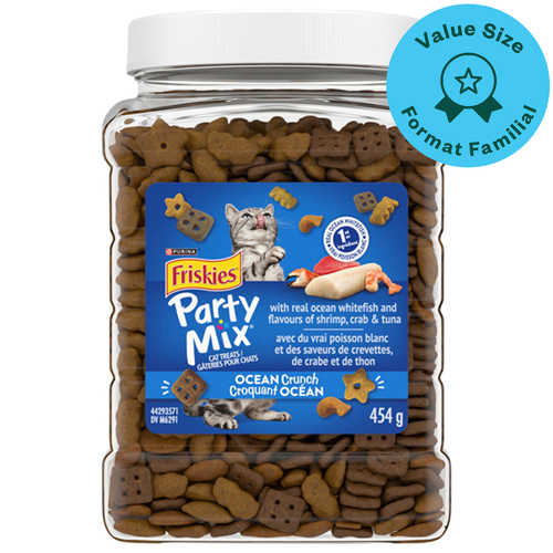 Friskies Cat Treats Party Mix Ocean Crunch With Real Ocean Whitefish