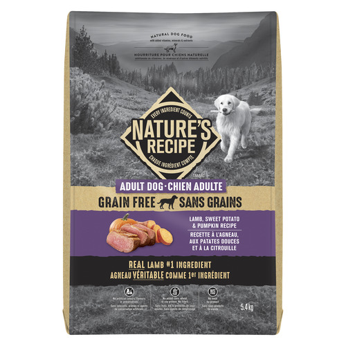 Nature's Recipe Adult Dog Food Grain Free Real Lamb Sweet Potato Pumpkin