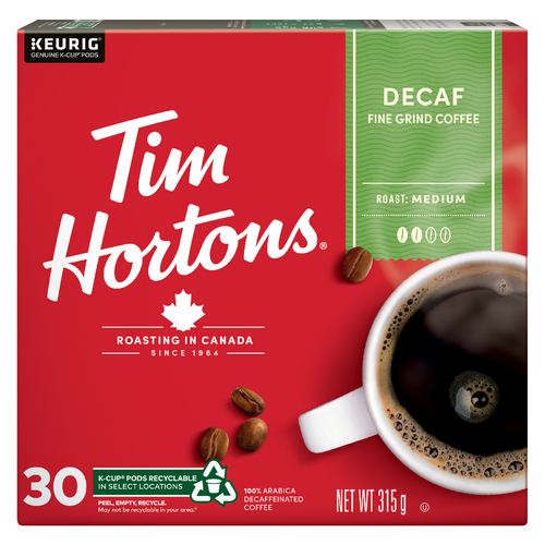 Tim Hortons Coffee Pods Decaffeinated Medium Roast