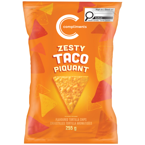Compliments Tortilla Chips Zesty Taco