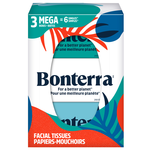 Bonterra Facial Tissue 3-Ply