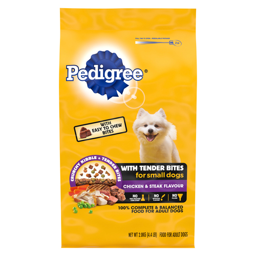 Pedigree Tender Bites Small Breed Chicken & Steak Flavour Dry Dog Food