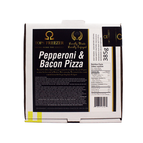 Tops Freezer Pizza Pepperoni Bacon