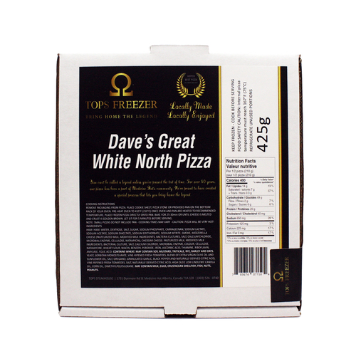 Tops Freezer Frozen Pizza Dave's Great White North