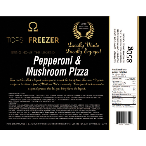 Tops Freezer Frozen Pizza Pepperoni