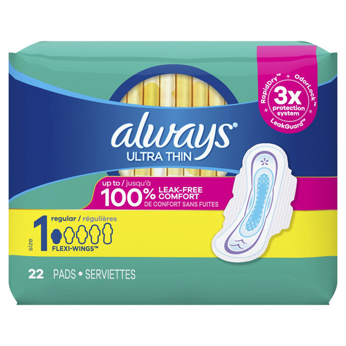 Always Ultra Thin Pads Regular Size with Wings