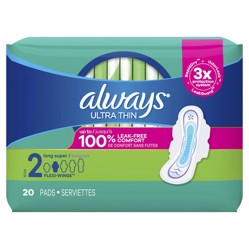 Always Ultra Thin Pads Long Super Size With Wings