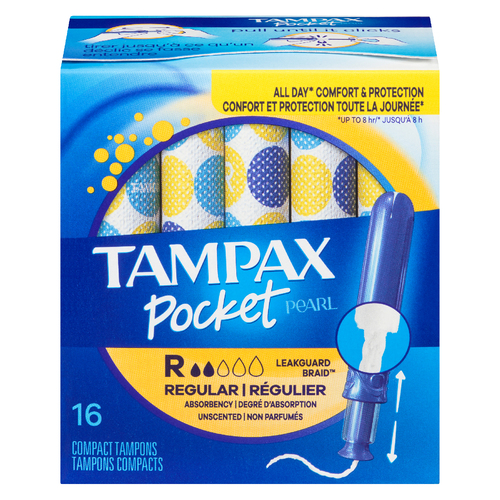 Tampax Pocket Pearl Tampons Regular Unscented