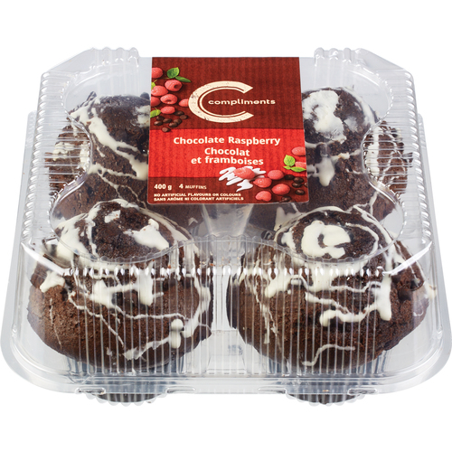 Buy Compliments Muffins Chocolate Raspberry 4 x 100 g | Foodland