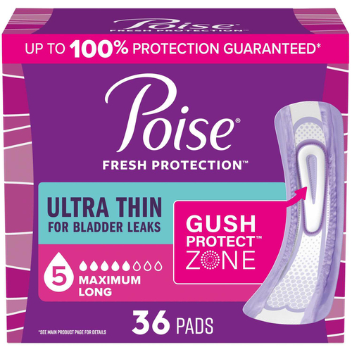 Poise Ultra Thin Maximum Absorption Pads Long Length