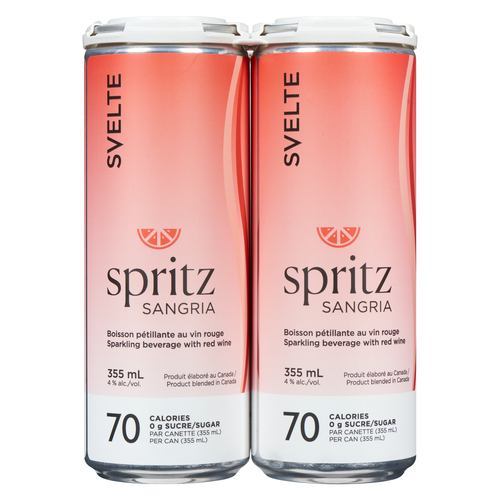 Buy Svelte Wine Spritzer Blood 4% Alcohol 4 x 355 ml (cans) | IGA
